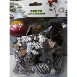 Zestaw Świąteczny 120g , susz do wianków, stoików, na choinkę, art. florystyczne / nr. 6